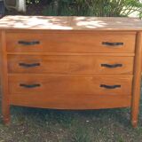 Solid elm chest of drawers with 3 drawers