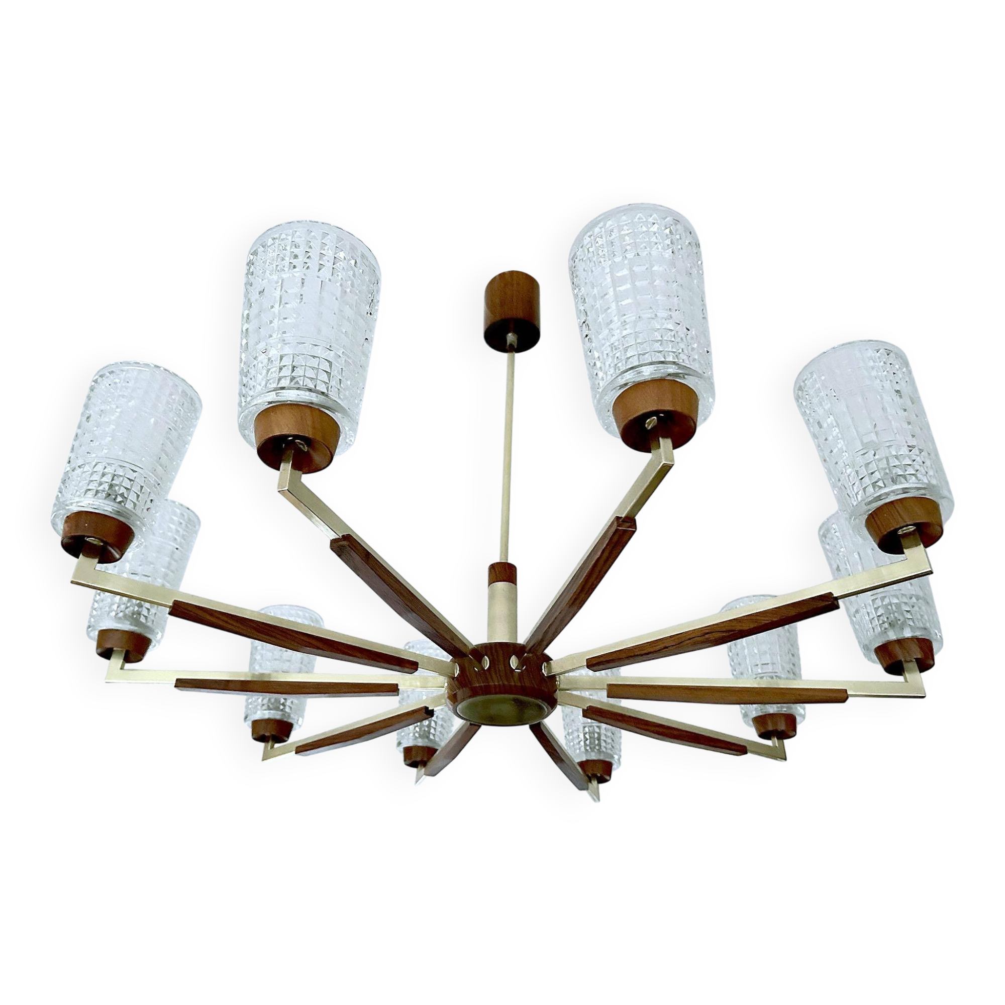 Large Vintage Scandinavian Pendant Light 60s