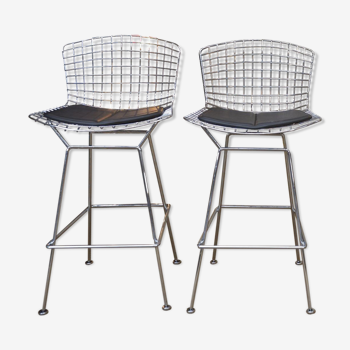Set of 2 bar stools by Harry Bertoia, Knoll