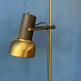 Vintage brass floor lamp with adjustable spot