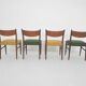 Set of four teak Pastoe "SA10" dining chairs, The Netherlands 1959