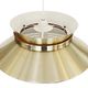 Brass colored aluminium pendant light by Carl Thore for Granhaga Metall. Sweden 1970s