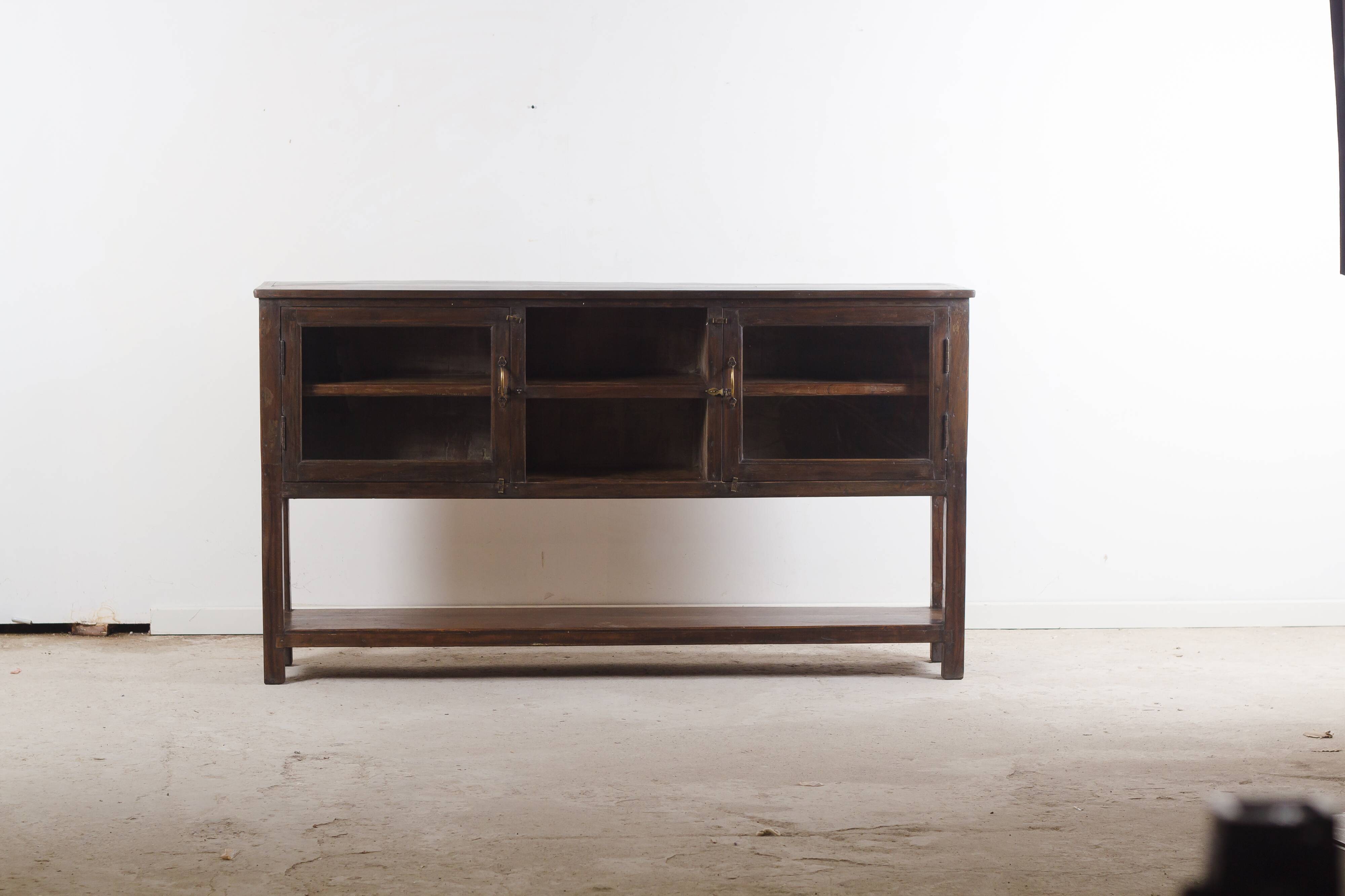 Vintage wooden showcase sideboard