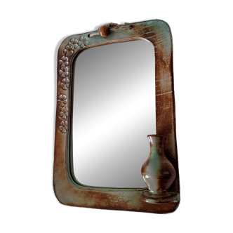 70s ceramic mirror