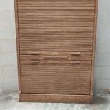 Old notary furniture double shutter solid oak raw