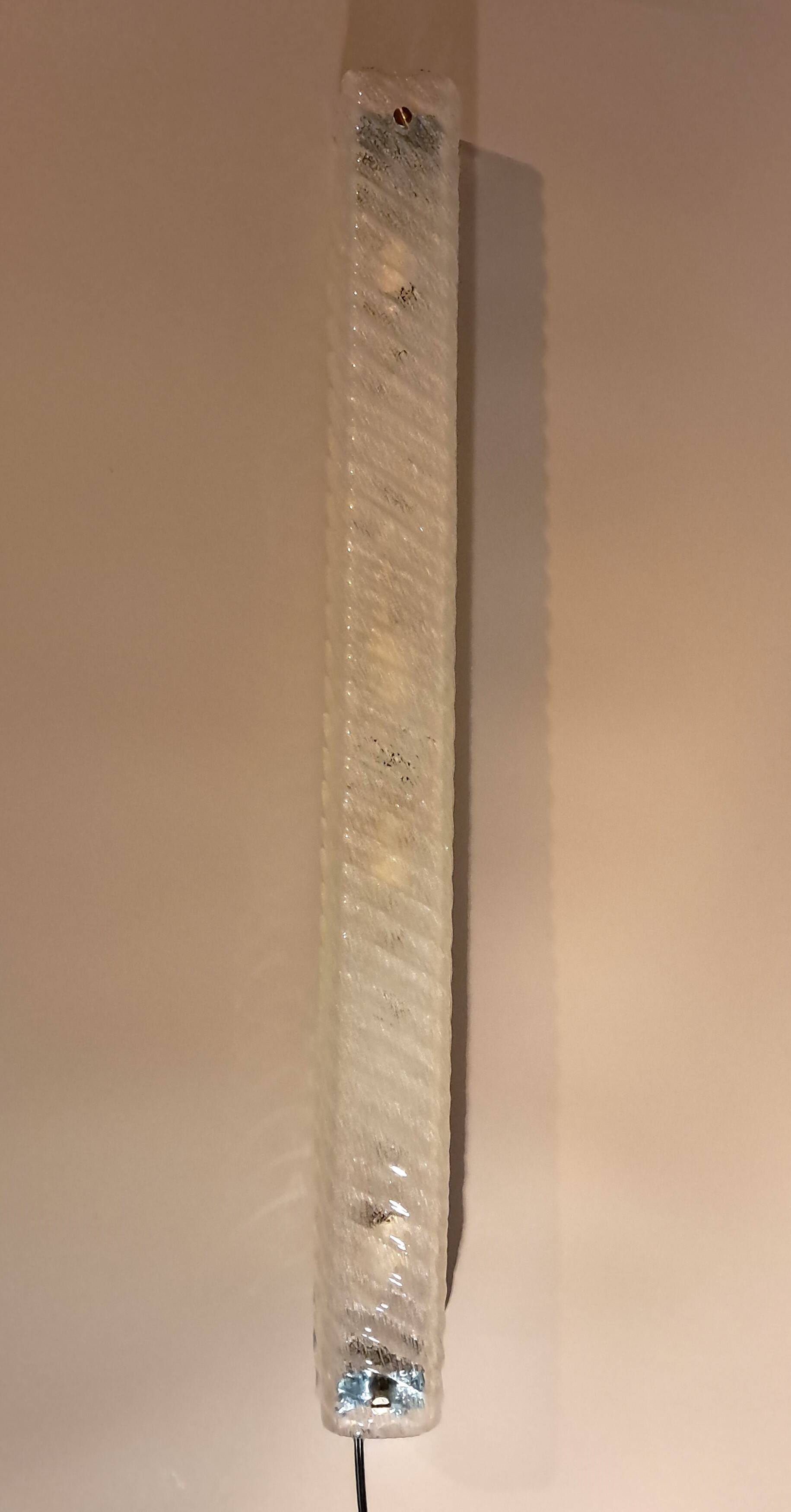 Large Eglo 4-light Murano glass wall lamp, Austria 1970s Vintage.