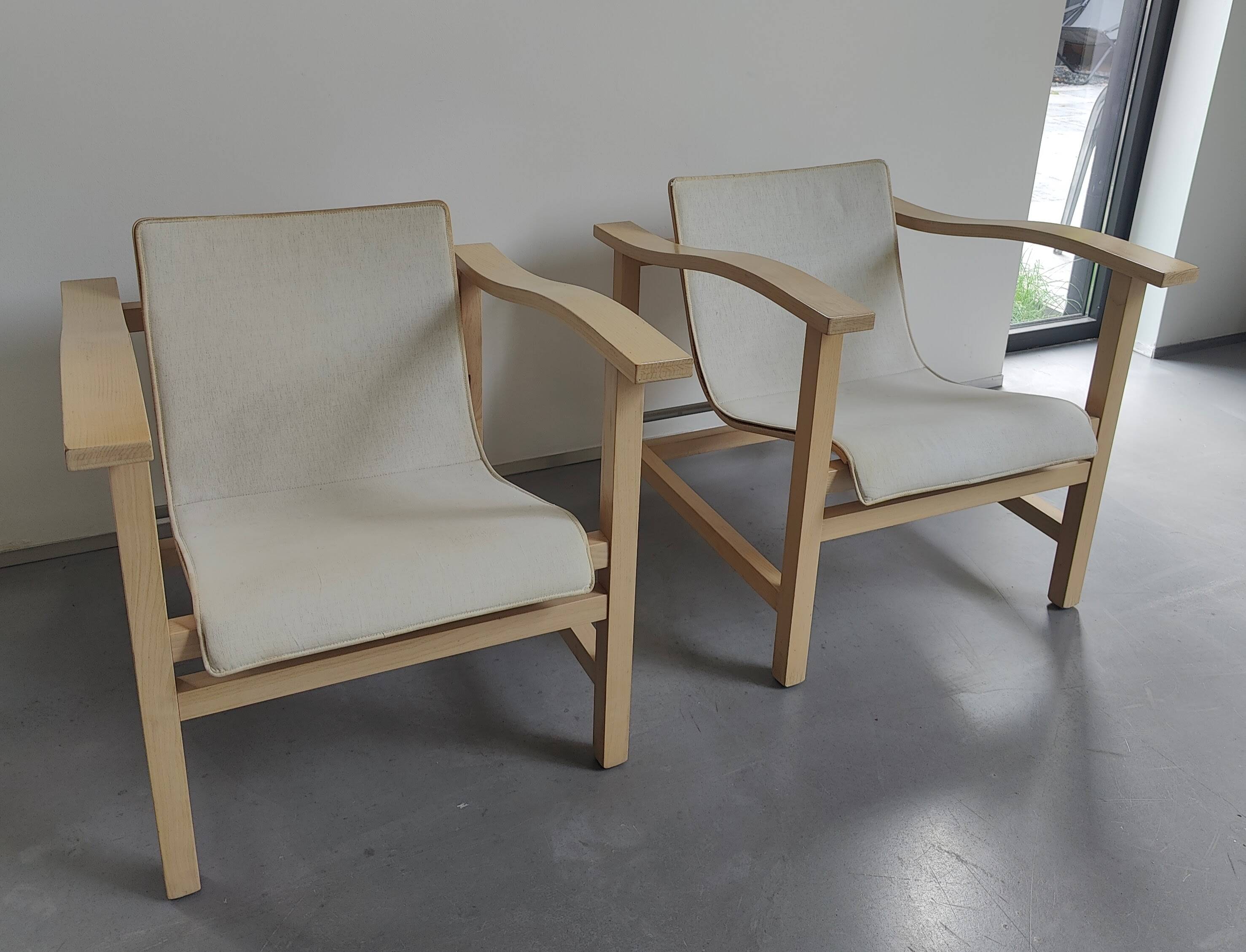 Pair of armchairs by jean-michel wilmotte