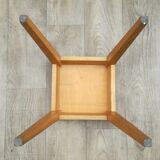 Vintage beech stool compass feet