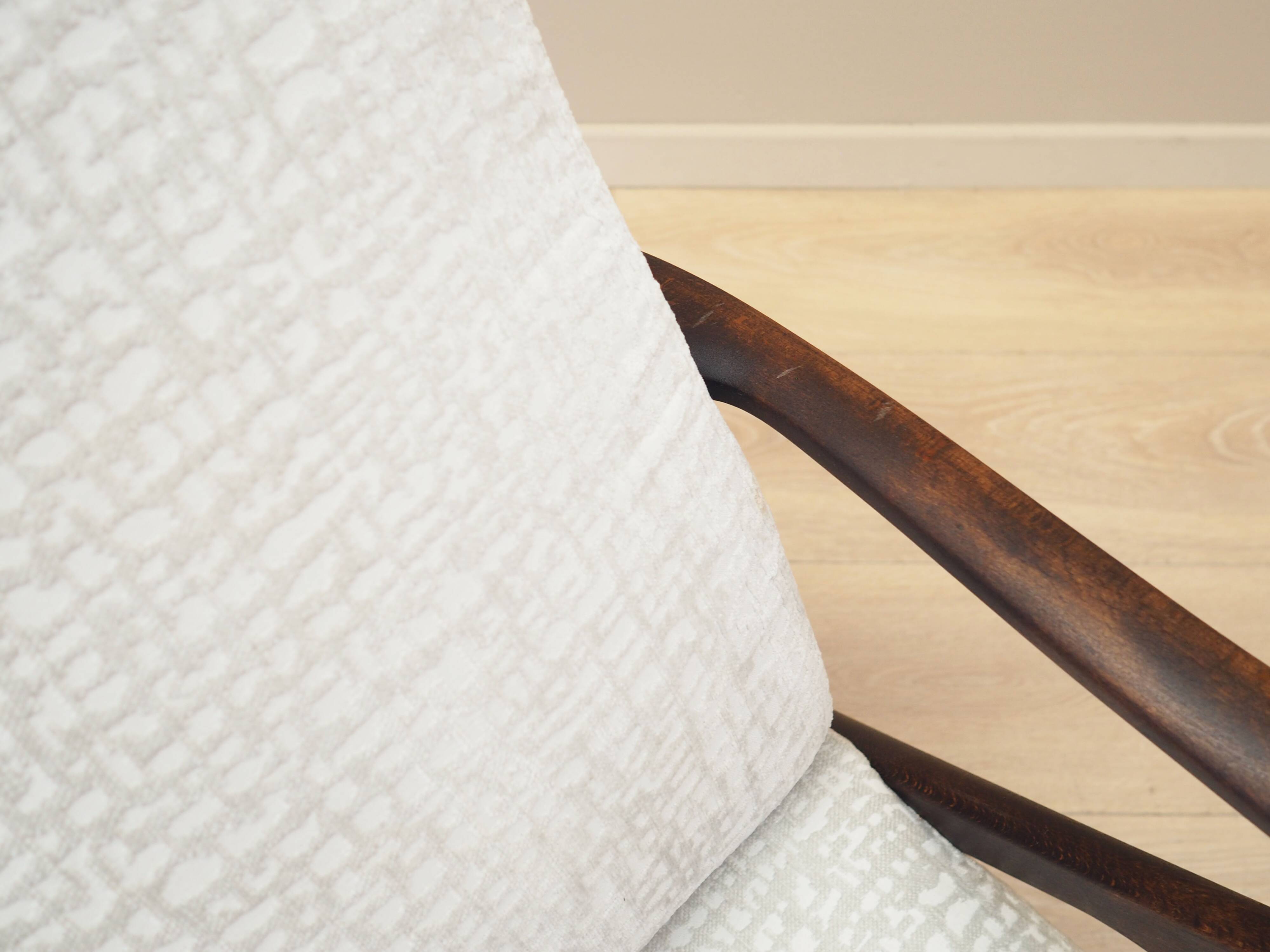 Beech armchair, Italian design, 1970s, production: Italy