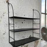 Black metal string shelf