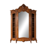 Large Louis XV style wooden bookcase.
