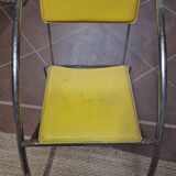 Set of 4 vintage tubular armchairs – modernist design from the 60s and 70s
