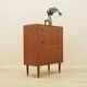 Danish teak chest of drawers with six drawers and sculptural handles, 1960s