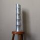 Vintage bamboo vase from the 80s, cast aluminum, contemporary design