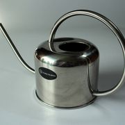 Stainless steel watering can, ideal for orchids and cactus, vintage from the 80s