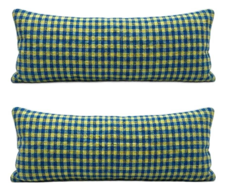 Set of 2 vintage kilim cushion covers 38x119 cm