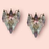 Murano Glass Polygon Sconces