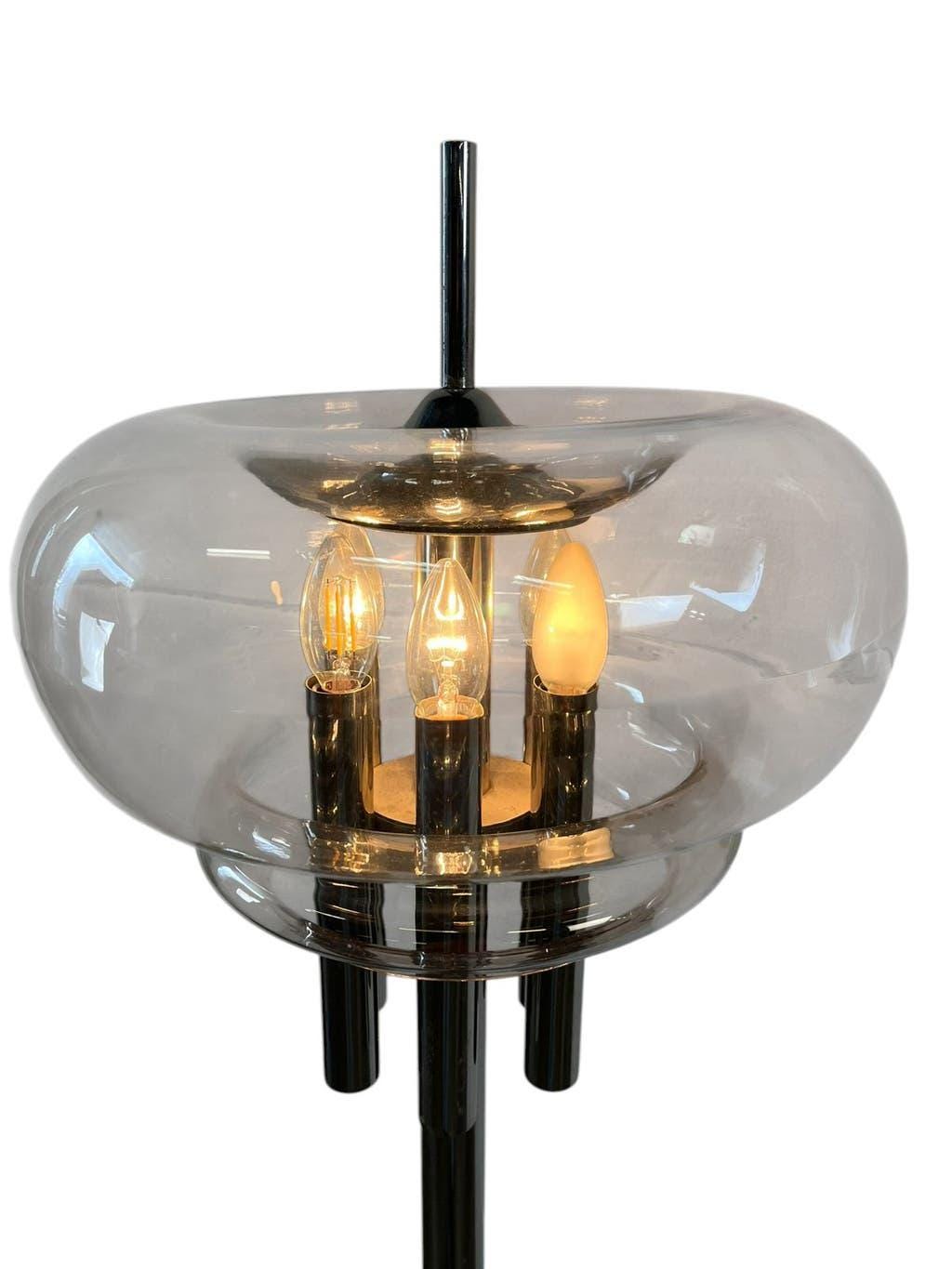 Vintage chrome floor lamp 'Leclaire & Schäfer'