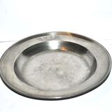 Old hollow plate dish in Tin "Koch Blockzinn"