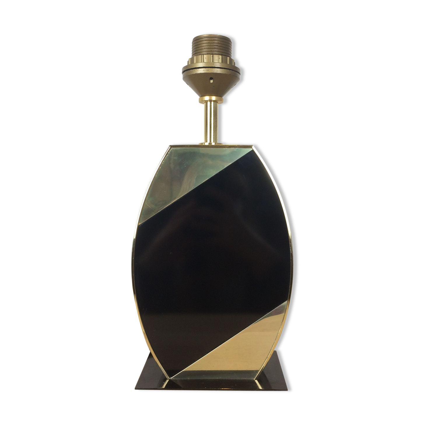 Brass and black lamp foot