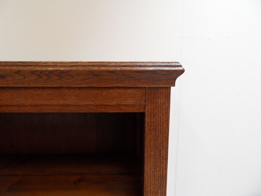 Vintage oak open bookcase