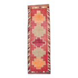 3x10 Orange & Red Turkish Vintage Runner Rug, 97x301Cm SK 22031