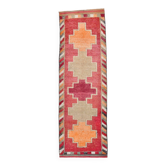 Tapis vintage turc orange et rouge 3x10, 97x301Cm SK 22031