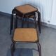 4 vintage industrial Mullca stools, workshop, school