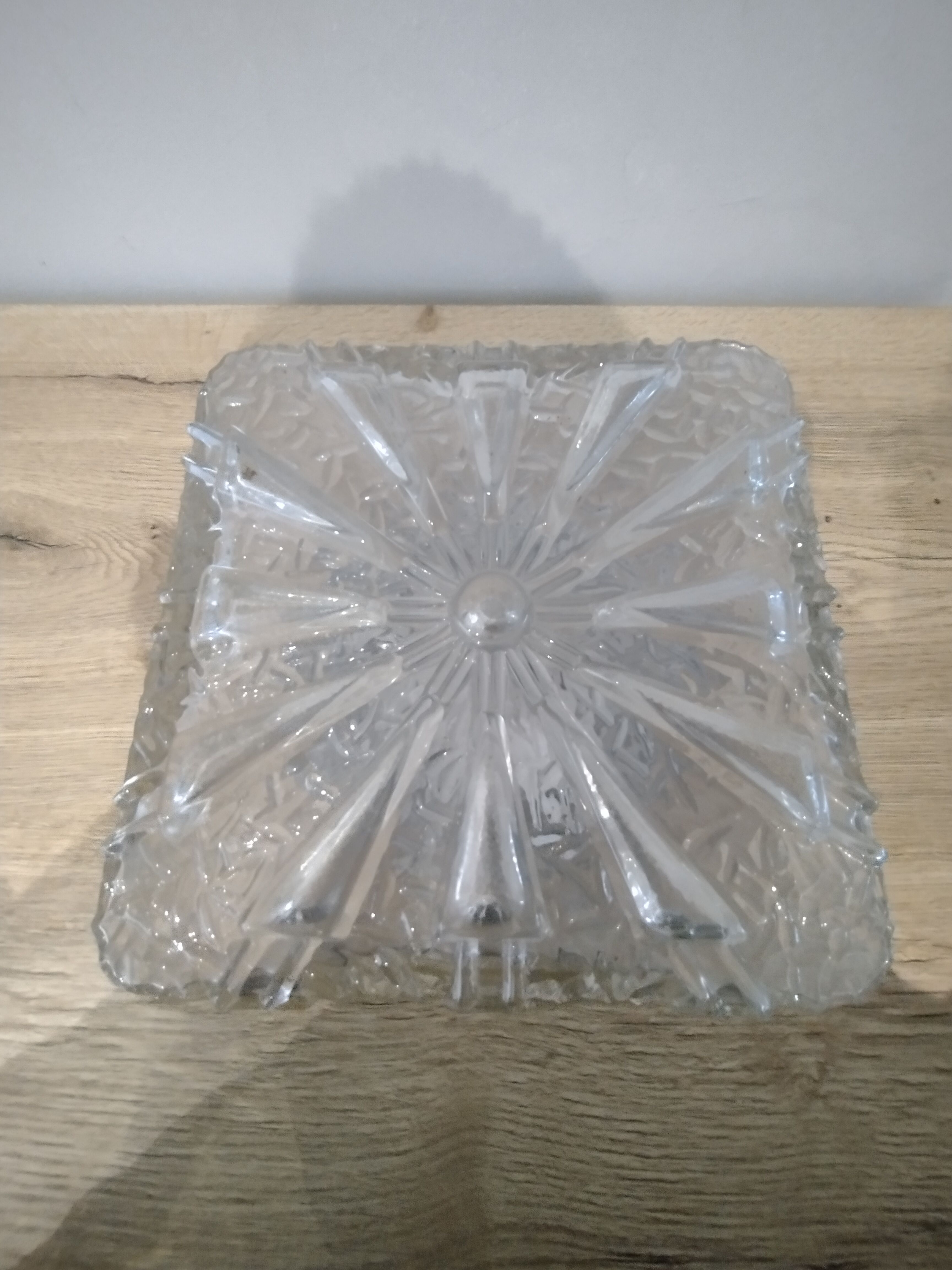 Ceiling lamp / vintage wall lamp xl in molded glass