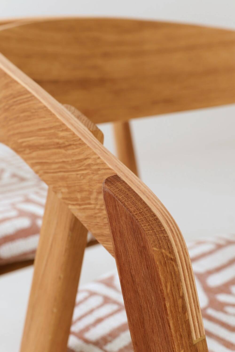 Scandinavian design solid oak dining chairs