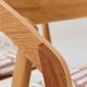 Scandinavian design solid oak dining chairs