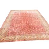 7x9 Red & Yellow Floral Persian Vintage Rug, 206x290Cm