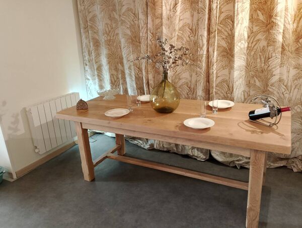 Table de ferme en chêne massif