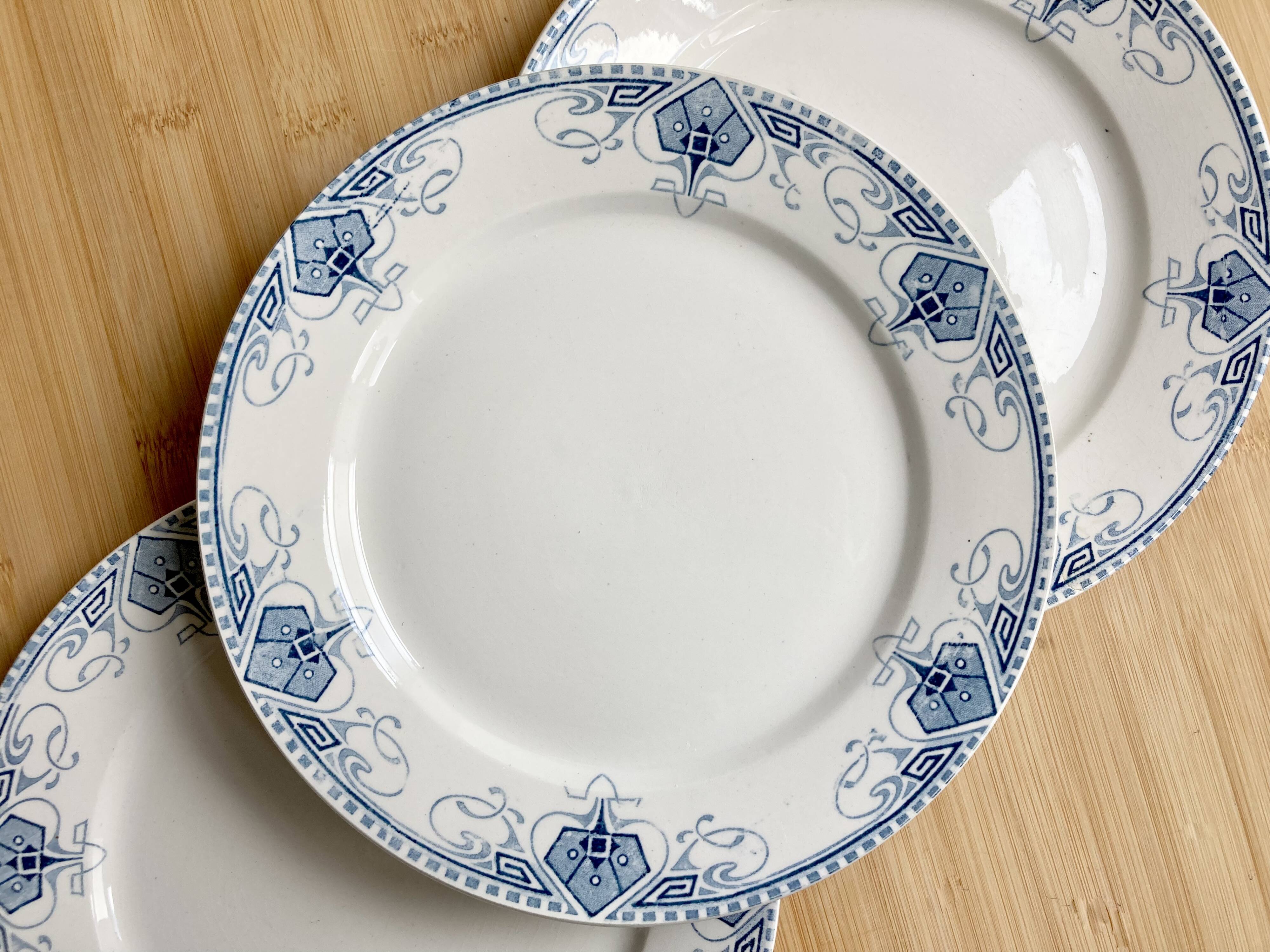 3 Terre de fer plates / U&C Sarreguemines "Germaine"
