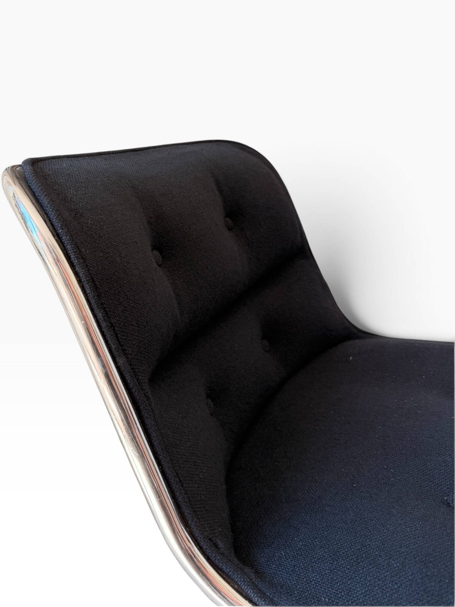 Charles Pollock Knoll Office Chair Black Fabric - Without Armrests