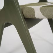 Chaise verte, design danois, années 1970, production : Danemark