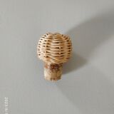 Glass and rattan bottle