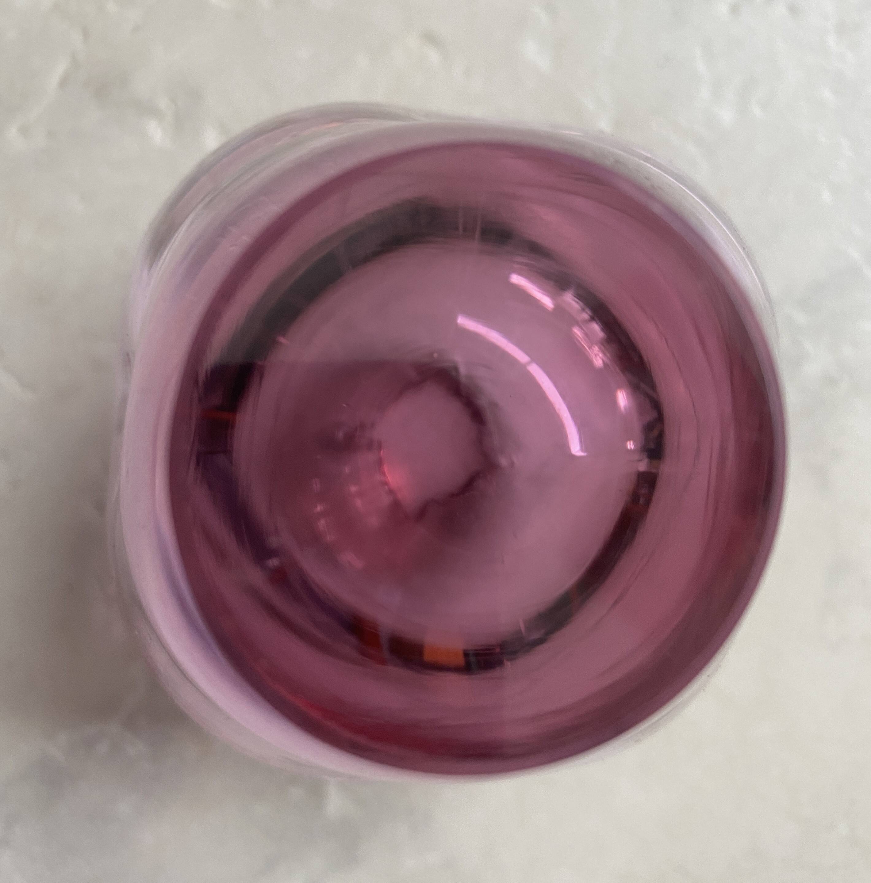 Red Glass vase "tulip" top 1960s