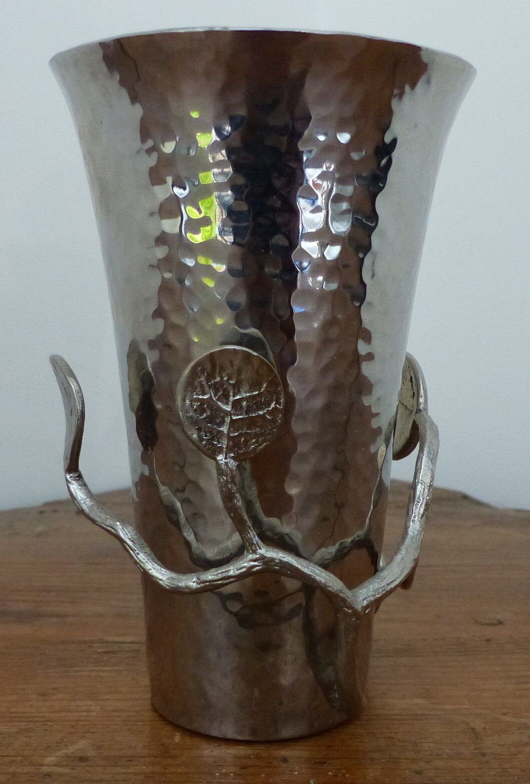 Struck metal vase
