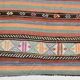 6x8 Ethnic Striped Green & Orange Kilim Rug, 176x230Cm