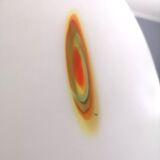 Encased and Blown Glass Pendant with Orange Murrine, Italy