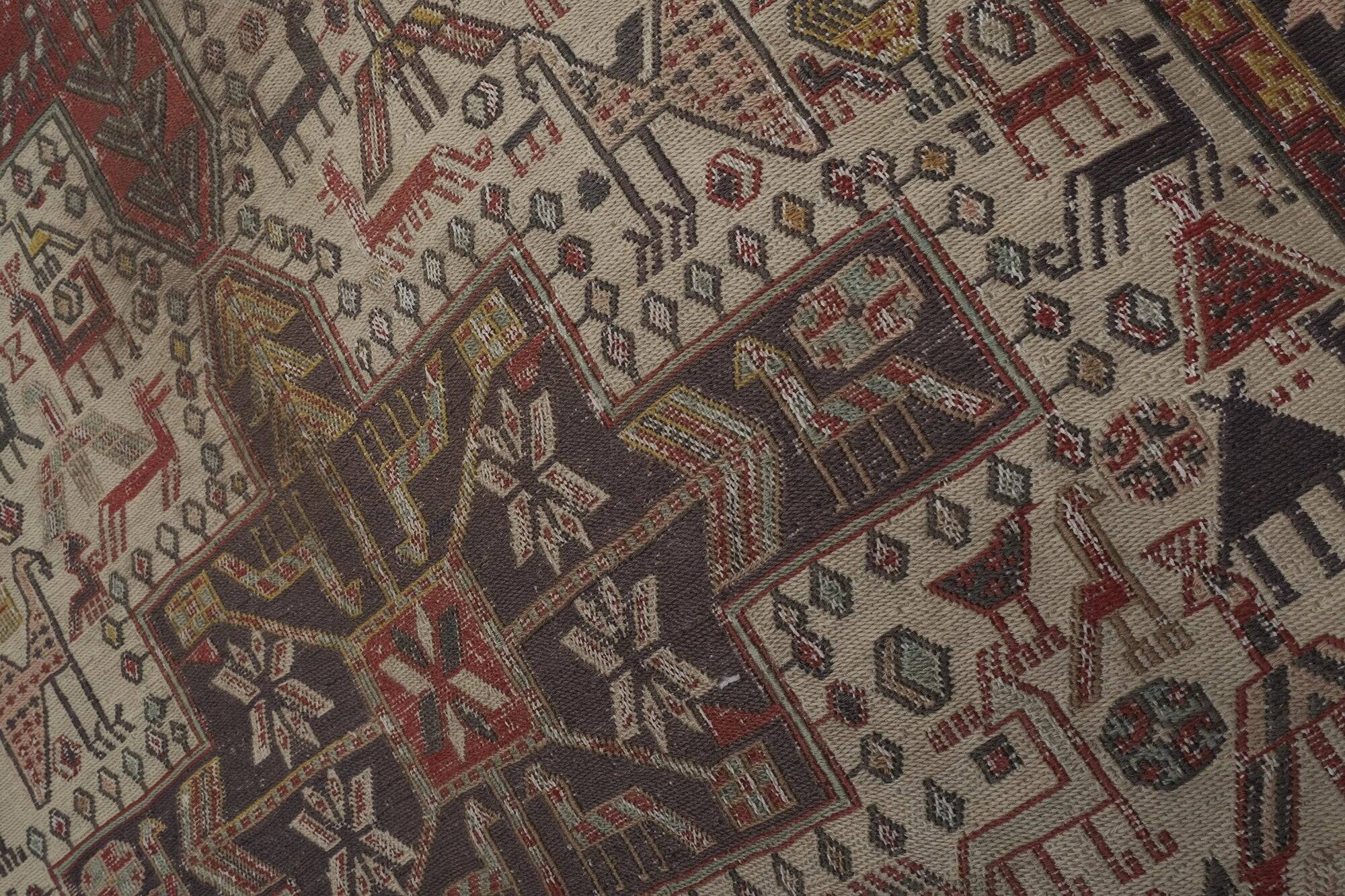 Vintage Turkish hallway rug 108x278 cm