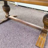 Wood and green marble coffee table
