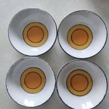 4 assiettes creuses en céramique Stonehenge Midwinter collection Sun, Royaume-Uni 1970