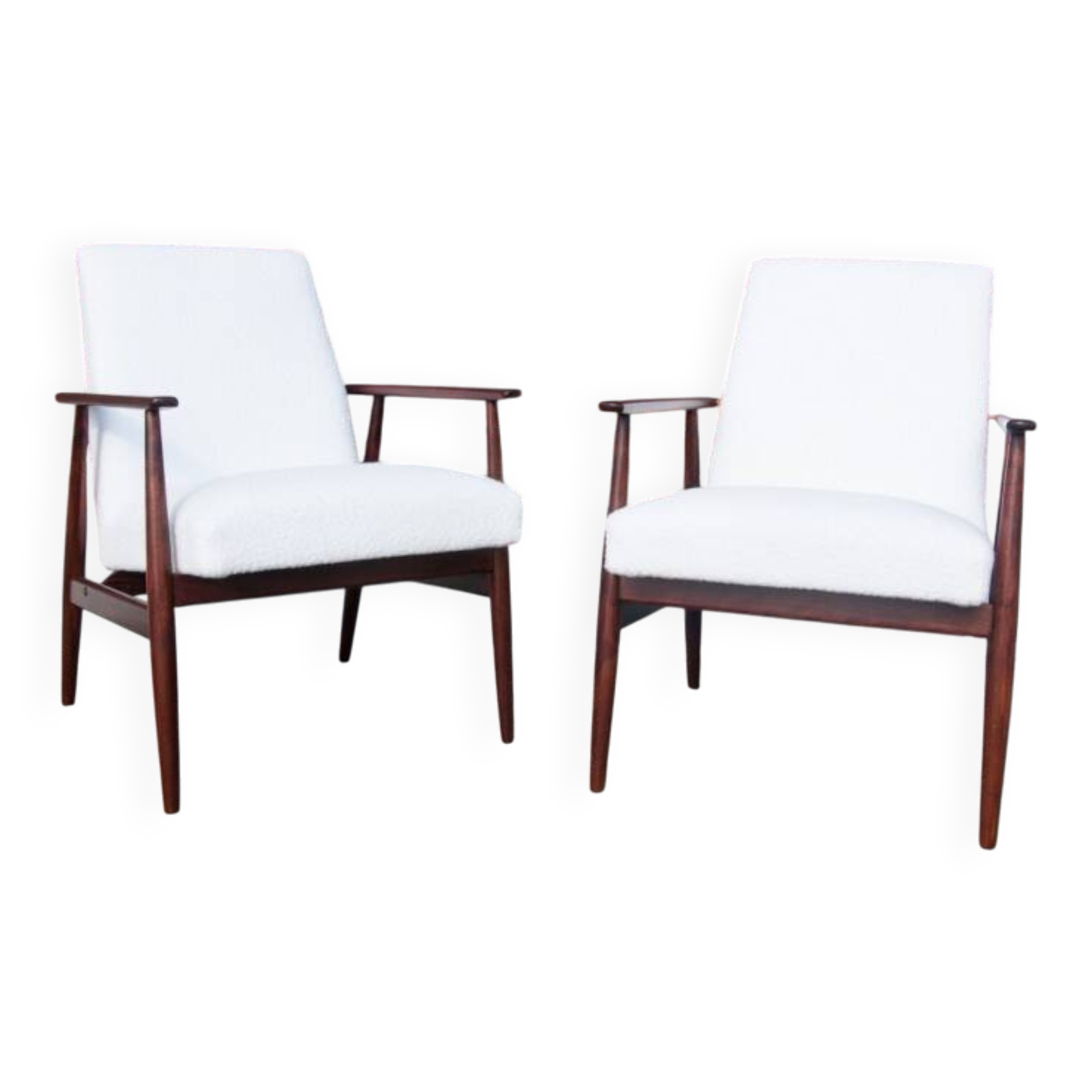 Lisek 300-190 armchairs, designed by H. Lis, Poland, 1960s. After renovation.