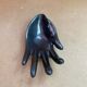 Old vallauris pocket tray hand shape black ceramic vintage decoration