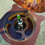 Coffee table bar world map
