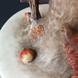 Goebel design Hummel ceramic lamp base with child on an apple tree, 1960s