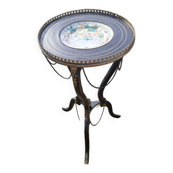 Guéridon plateau porcelaine style Louis XV