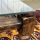 Indian teak gueridon from the 1970s.